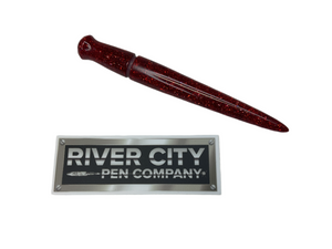 River City Pen Company Red Glitter Contoured Nib Holder