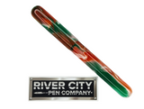 River City Pen Company Elliot model, Orange, Green, White Fountain Pen