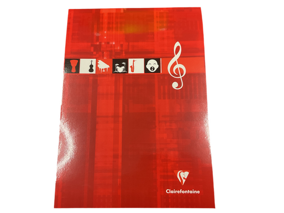 Clairefontaine Music Note Pad 100 pages 8 1/2x11 1/2