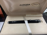 Aurora D11 Talentum Black and Chrome Fountain Pen