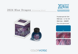 Colorverse Korea Special 2024 Blue Dragon Glistening Silver Fountain Pen Ink 15ml