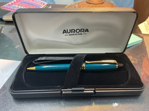 Aurora B31 Ipsilon Green Ballpoint Pen NOS