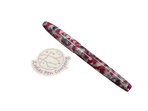 Zodiac Pen Frosted Sangria Zodiac Acrylic Line Virgo Model