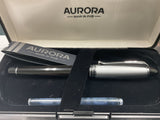 Aurora B11c Ipsilon Fountain Pen Black and Chrome NOS