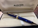 Aurora 998BA Optima Cobalt Blue Marble Ballpoint Pen NOS