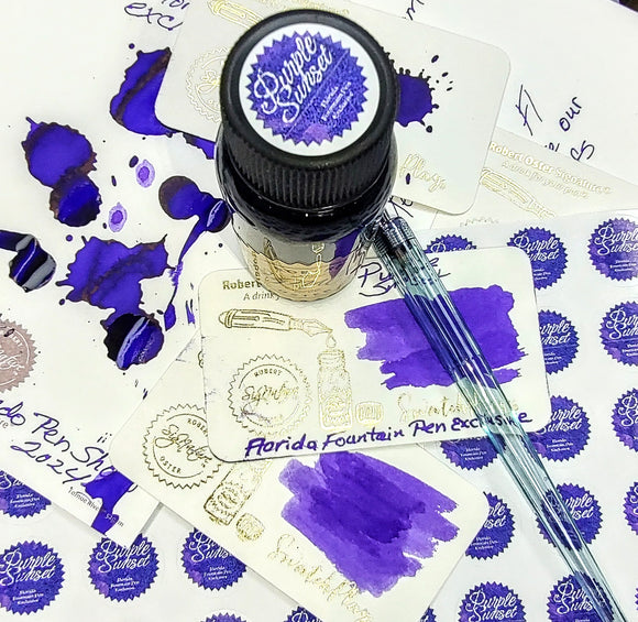 Robert Oster EXCLUSIVE PURPLE SUNSET Florida Fountain Pen (Orlando Pen Show) ink NEW!