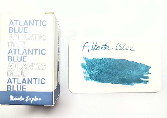 Nahvalur Explorer Fountain Pen Ink Atlantic Blue 20ml bottle