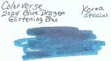 Colorverse Korea Special 2024 Blue Dragon Glistening Blue Fountain Pen Ink  15ml